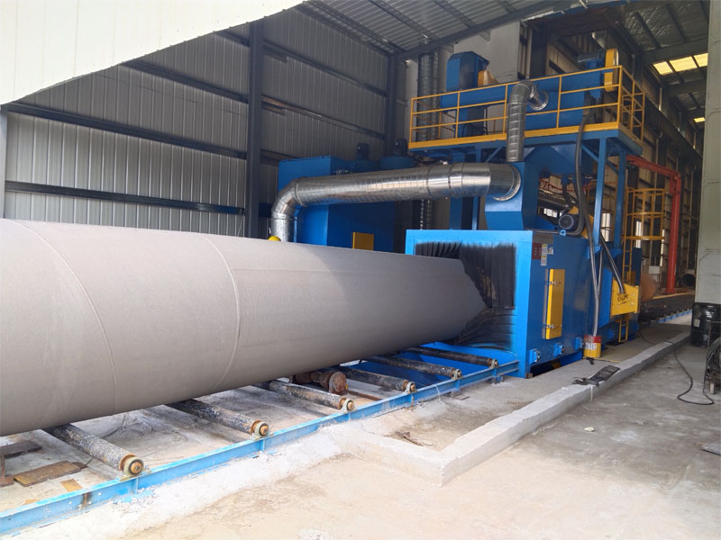 鋼管外壁拋丸機(jī)清理之后的效果圖 鋼管外壁拋丸機(jī)清理之后的效果圖