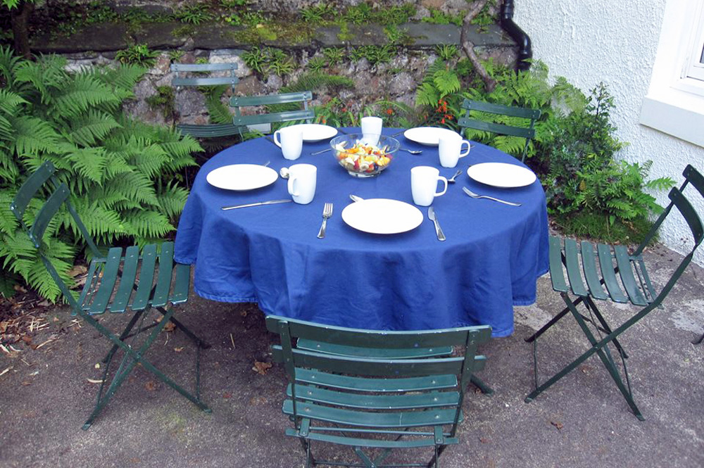 Dining area of garden